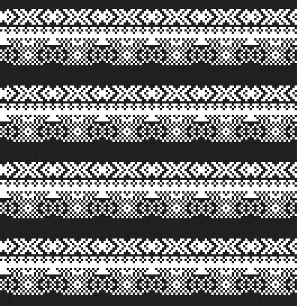 Noir Blanc Fond Motif Île Noël Juste Pour Les Textiles — Image vectorielle