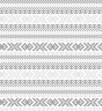 Moda tekstil, örgü ve grafikleri için Siyah ve Beyaz Noel adası şablonu