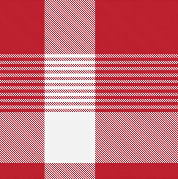 Red Asymmetric Plaid Textuur Naadloos Patroon Geschikt Voor Mode Textiel — Stockvector