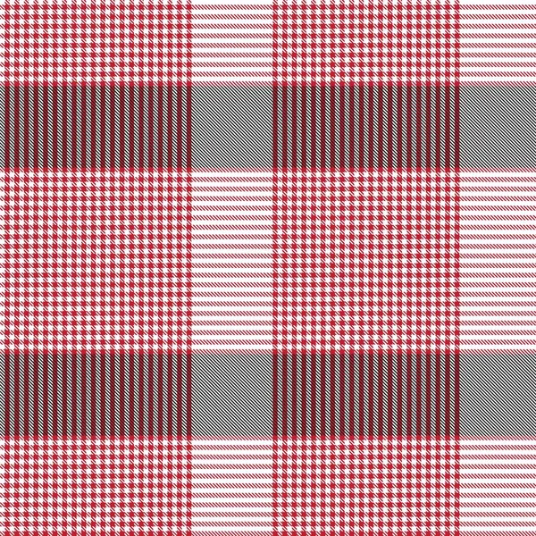 Patrón Sin Costura Texturizado Cuadros Asimétrico Rojo Adecuado Para Textiles — Vector de stock