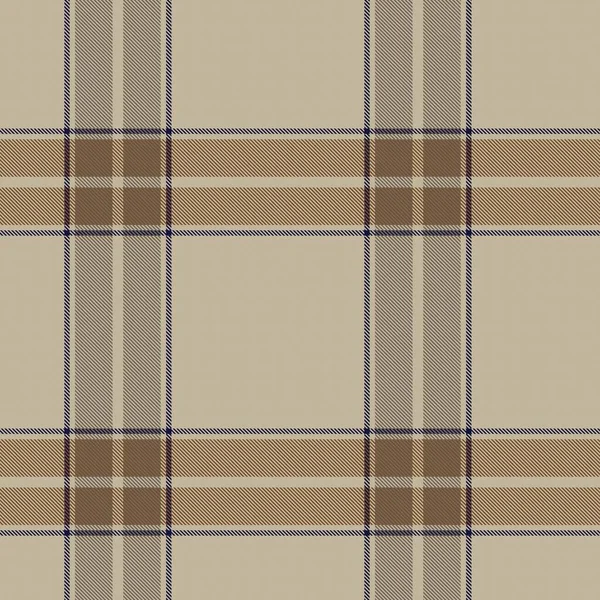 Hnědé Asymetrické Plaid Texturované Bezešvé Vzor Vhodný Pro Módní Textil — Stockový vektor