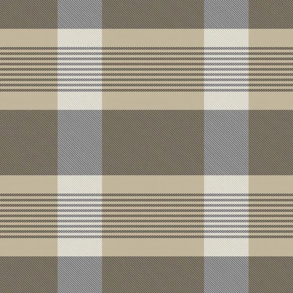 Bruin Asymmetrisch Plaid Textuur Naadloos Patroon Geschikt Voor Mode Textiel — Stockvector