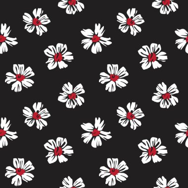 Moda baskıları, grafikler, arka planlar ve el sanatları için uygun kırmızı tropikal bitkisel bitki desenli arkaplan