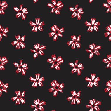 Moda baskıları, grafikler, arka planlar ve el sanatları için uygun kırmızı tropikal bitkisel bitki desenli arkaplan