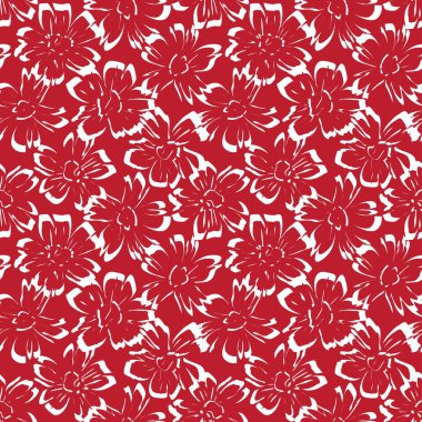 Moda baskıları, grafikler, arka planlar ve el sanatları için uygun kırmızı tropikal bitkisel bitki desenli arkaplan