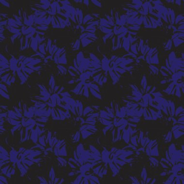 Moda baskıları, grafikler, arka planlar ve el sanatları için uygun mavi tropikal bitkisel bitki desenli arkaplan