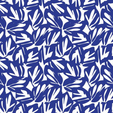Moda baskıları, grafikler, arka planlar ve el sanatları için uygun mavi tropikal bitkisel bitki desenli arkaplan
