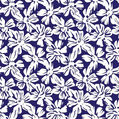 Moda baskıları, grafikler, arka planlar ve el sanatları için uygun mavi tropikal bitkisel bitki desenli arkaplan