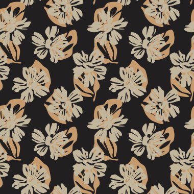 Kahverengi Taupe bitkisel bitki örtüsü desensiz arka plan moda baskıları, grafikler, arka planlar ve el sanatları için uygun