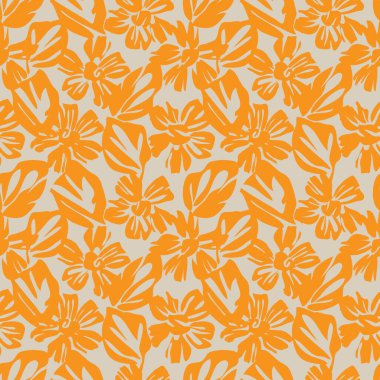 Portakallı bitkisel bitki desenli arka plan moda baskıları, grafikler, arka planlar ve el sanatları için uygun