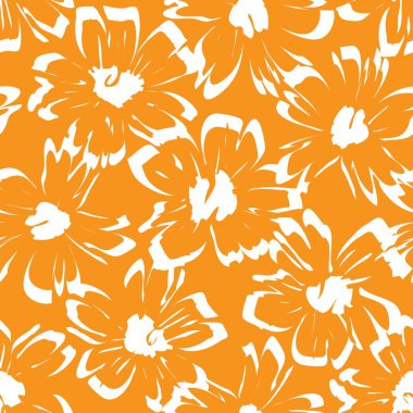 Portakallı bitkisel bitki desenli arka plan moda baskıları, grafikler, arka planlar ve el sanatları için uygun