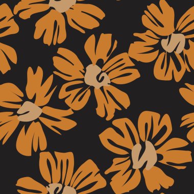 Portakallı bitkisel bitki desenli arka plan moda baskıları, grafikler, arka planlar ve el sanatları için uygun