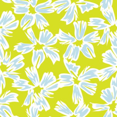 Sarı bitkisel bitki desenli arka plan moda baskıları, grafikler, arka planlar ve el sanatları için uygun