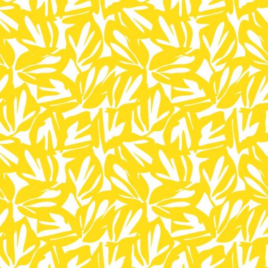 Sarı bitkisel bitki desenli arka plan moda baskıları, grafikler, arka planlar ve el sanatları için uygun
