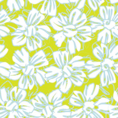 Sarı bitkisel bitki desenli arka plan moda baskıları, grafikler, arka planlar ve el sanatları için uygun