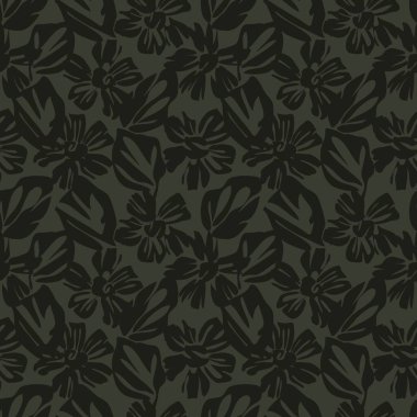 Yeşil bitkisel bitki örtüsü desensiz arka plan moda baskıları, grafikler, arka planlar ve el sanatları için uygun