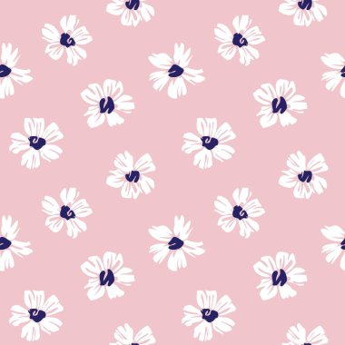 Moda baskıları, grafikler, arka planlar ve el sanatları için uygun Pembe Donanma Çiçeksiz desenli