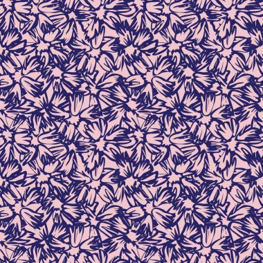 Moda baskıları, grafikler, arka planlar ve el sanatları için uygun Pembe Donanma Çiçeksiz desenli