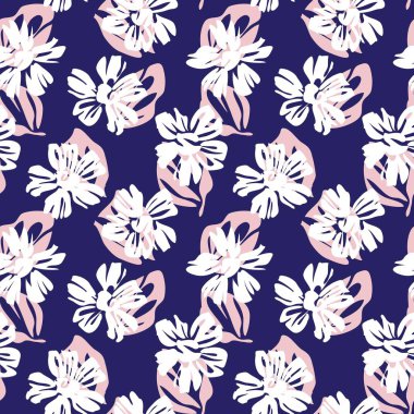 Moda baskıları, grafikler, arka planlar ve el sanatları için uygun Pembe Donanma Çiçeksiz desenli