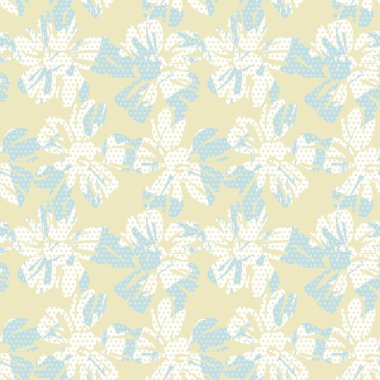 Pastel Floral tropikal botanik desensiz moda tekstil ve grafikleri için noktalı arkaplan