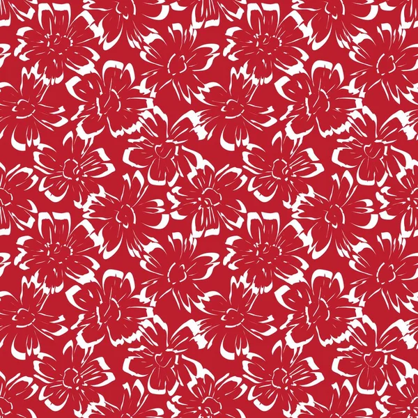 Moda baskıları, grafikler, arka planlar ve el sanatları için uygun kırmızı tropikal bitkisel bitki desenli arkaplan