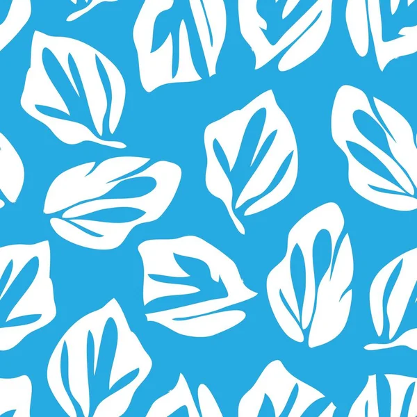 Bleu Tropical Floral Botanique Fond Motif Sans Couture Adapté Pour — Image vectorielle