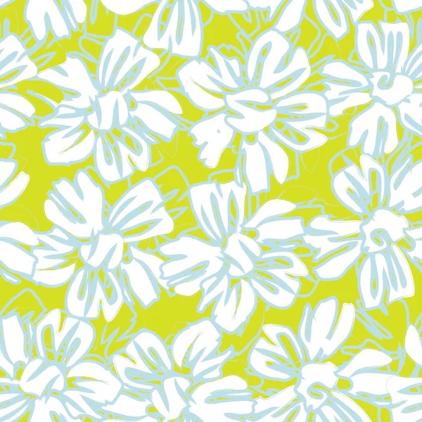 Sarı bitkisel bitki desenli arka plan moda baskıları, grafikler, arka planlar ve el sanatları için uygun