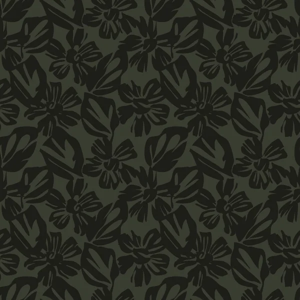 Yeşil bitkisel bitki örtüsü desensiz arka plan moda baskıları, grafikler, arka planlar ve el sanatları için uygun