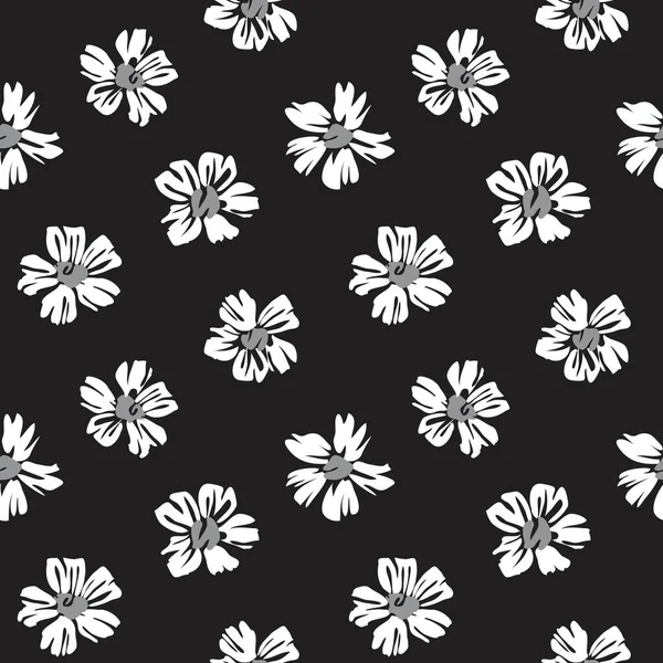 Moda baskıları, grafikler, arka planlar ve el sanatları için siyah ve beyaz bitkisel desenler