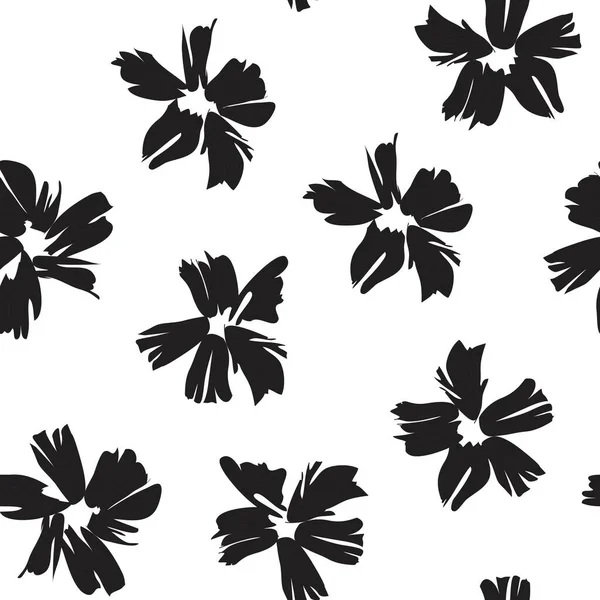 Moda baskıları, grafikler, arka planlar ve el sanatları için siyah ve beyaz bitkisel desenler