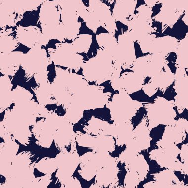 Pembe ve Donanma çiçek fırçası darbeleri moda baskıları, grafikler, arka planlar ve el sanatları için kusursuz desenli arka plan