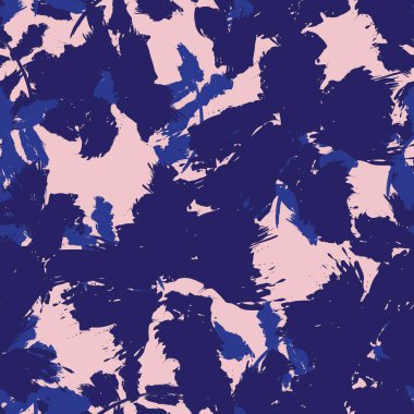 Pembe ve Donanma çiçek fırçası darbeleri moda baskıları, grafikler, arka planlar ve el sanatları için kusursuz desenli arka plan