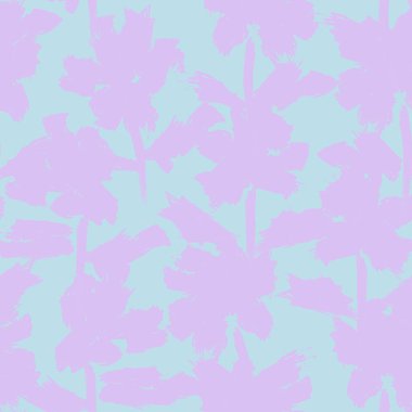 Pastel Çiçek fırça darbeleri moda baskıları, grafikler, arka planlar ve el sanatları için pürüzsüz desen arkaplanı