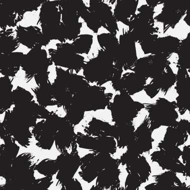 Siyah ve Beyaz Çiçek fırça darbeleri moda baskıları, grafikler, arka planlar ve el sanatları için pürüzsüz desenli arka plan