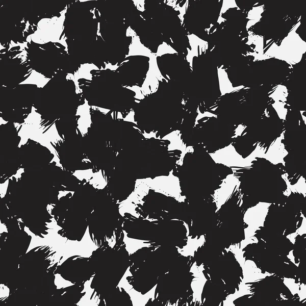 Siyah ve Beyaz Çiçek fırça darbeleri moda baskıları, grafikler, arka planlar ve el sanatları için pürüzsüz desenli arka plan