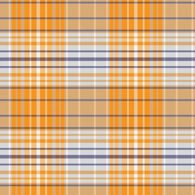 Moda tekstil ve grafikleri için uygun turuncu asimetrik ekose desenli kusursuz desen