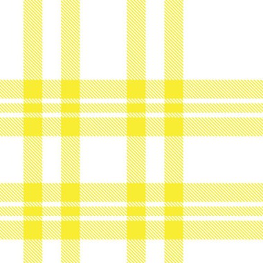 Moda tekstil ve grafikleri için uygun sarı asimetrik ekose desenli kusursuz desen