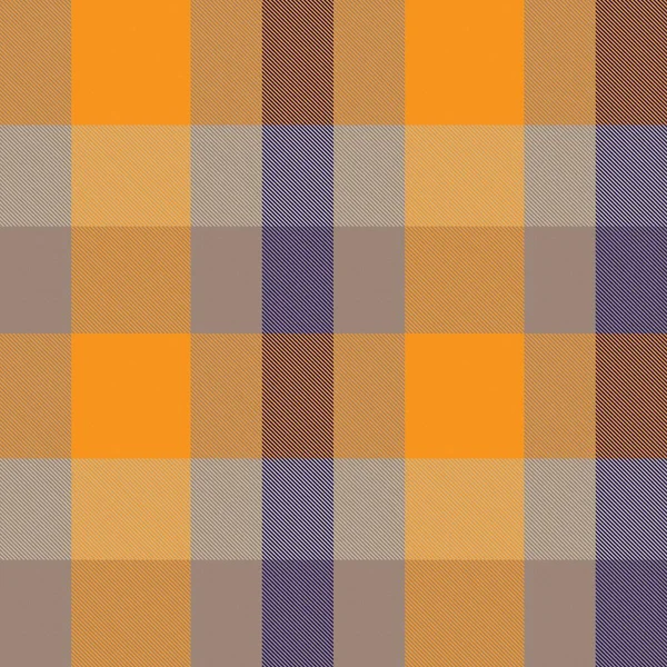 Patrón Sin Costura Texturizado Cuadros Asimétrico Naranja Adecuado Para Textiles — Vector de stock