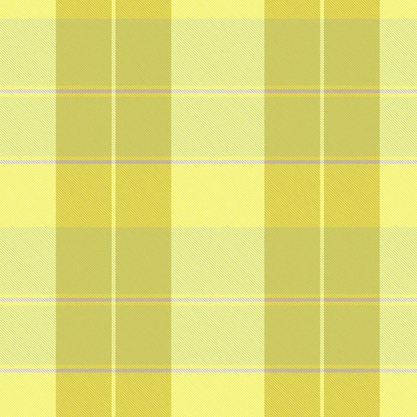 Žlutá Asymetrický Plaid Texturované Bezešvé Vzor Vhodný Pro Módní Textil — Stockový vektor