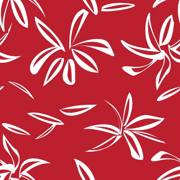 Red Floral Pinselstriche Nahtlose Muster Hintergrund Für Modedrucke Grafiken Hintergründe — Stockvektor