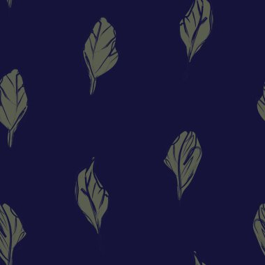 Yeşil çiçekli fırça darbeleri moda baskıları, grafikler, arka planlar ve el sanatları için pürüzsüz desenli arka plan