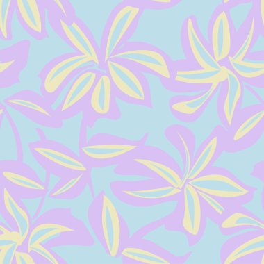 Pastel Çiçek fırça darbeleri moda baskıları, grafikler, arka planlar ve el sanatları için pürüzsüz desen arkaplanı