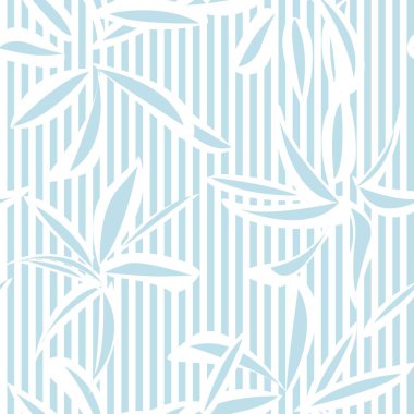 Pastel Floral tropikal botanik deseni. Moda tekstil ve grafikleri için çizgili arka planı var.