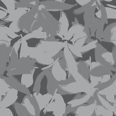 Siyah ve Beyaz Çiçek fırça darbeleri moda baskıları, grafikler, arka planlar ve el sanatları için pürüzsüz desenli arka plan