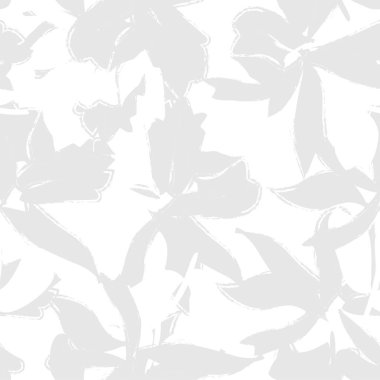 Siyah ve Beyaz Çiçek fırça darbeleri moda baskıları, grafikler, arka planlar ve el sanatları için pürüzsüz desenli arka plan