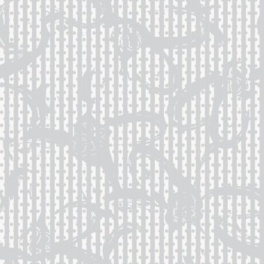 Moda tekstil ve grafikleri için çizgili arka planı olan siyah ve beyaz tropikal dikişsiz bitki deseni