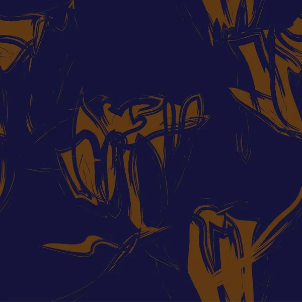 Коричневий Квітковий Пензлик Безшовний Візерунок Модних Принтів Графіки Фону Ремесел — стоковий вектор