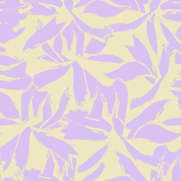Пастельні Квіткові Пензлі Безшовний Візерунок Модних Принтів Графіки Фону Ремесел — стоковий вектор
