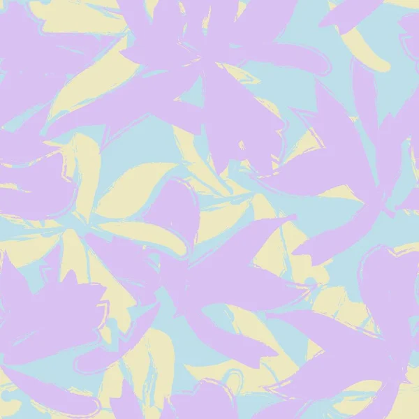 Pastel Floral Pinceladas Sin Costuras Patrón Fondo Para Estampados Moda — Vector de stock