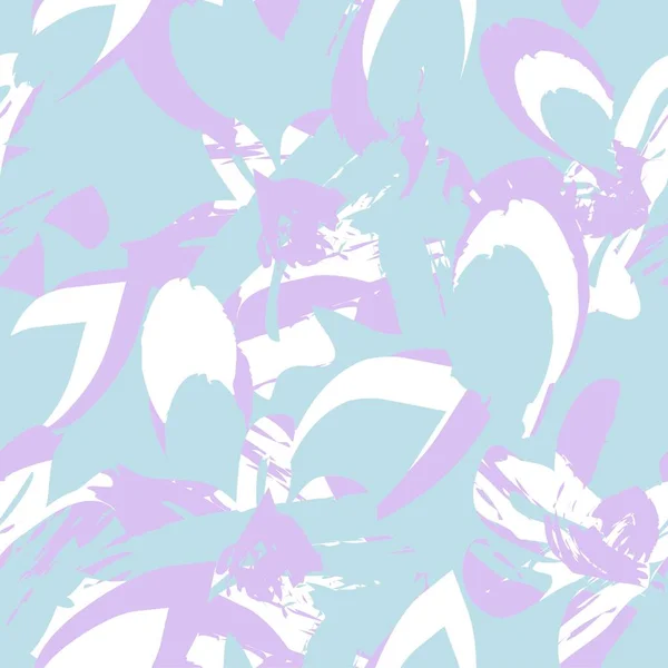 Pastell Floral Pinselstriche Nahtlose Muster Hintergrund Für Modedrucke Grafiken Hintergründe — Stockvektor